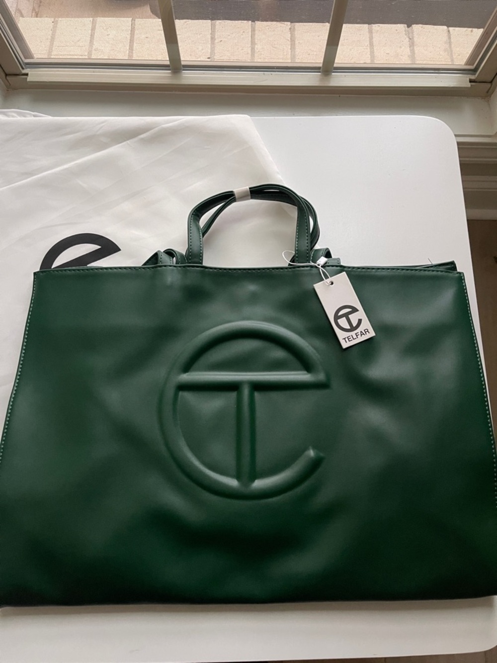 Telfar Forest Green Large Shopping Tote